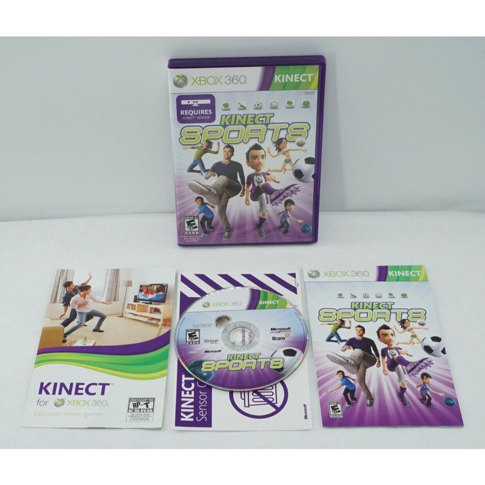 Kinect Sports (Microsoft Xbox 360) GAME COMPLETE BOXING TRACK & FIELD BOWLING ++